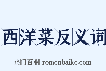 西洋菜反义词是什么意思的图片